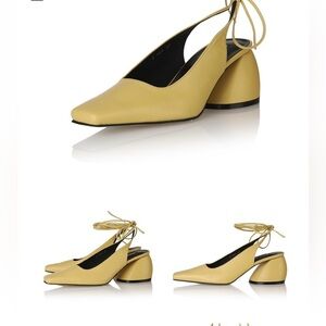 Yuul Yie Yellow Slingback Leather Pumps Size 36(5.5)